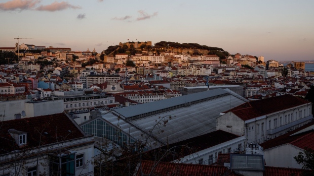 Residential and commercial buildings on the skyline of downtown Lisbon, Portugal on Wednesday, April 27, 2022. The Portuguese capital has become a magnet for international property investors, attracted by the city’s mild temperatures and tax incentives. Photographer: Goncalo Fonseca/Bloomberg
